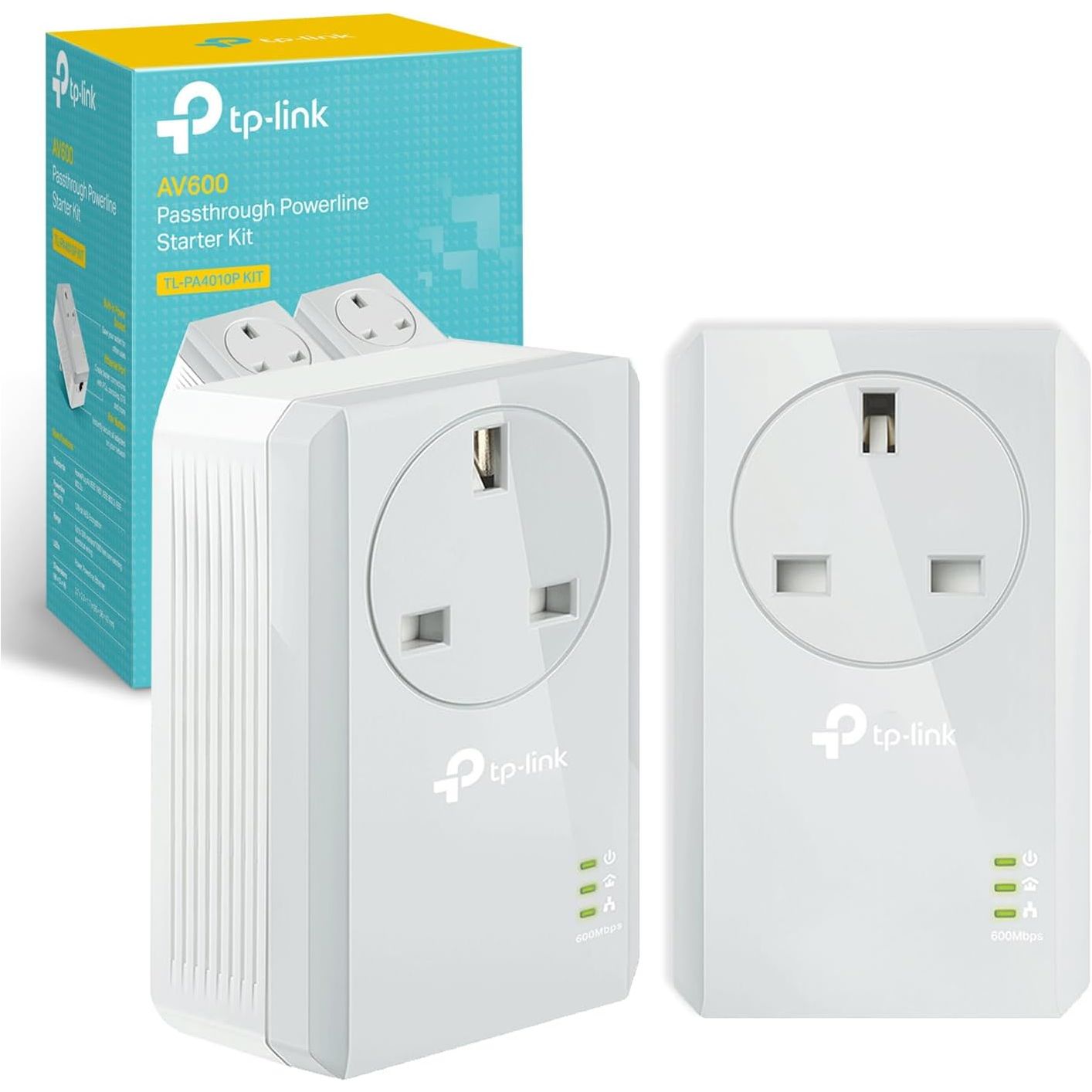 Buy TP-Link,TP-Link TL-PA4010P KIT AV600 Powerline Adapter Starter Kit with Pass-Through - Gadcet UK | UK | London | Scotland | Wales| Near Me | Cheap | Pay In 3 | Network Cards & Adapters